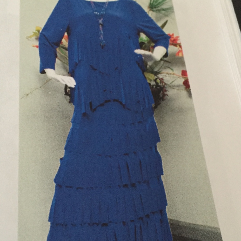 Blue 2 piece skirt set